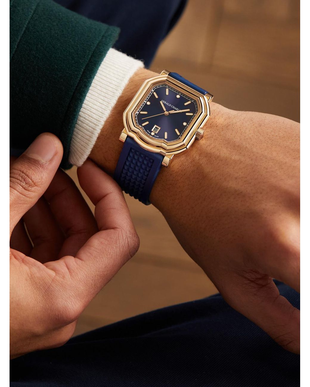 Gerald Charles Blue Maestro 2.0 Ultra-Thin Automatic 18-Karat Rose Watch, Ref. Gc2.0-Rg-01 for men