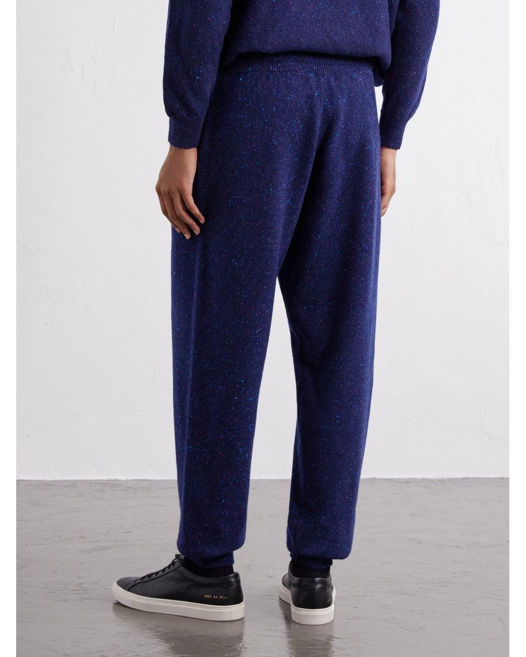 Begg x Co Blue Brennan Tapered Cashmere Sweatpants for men