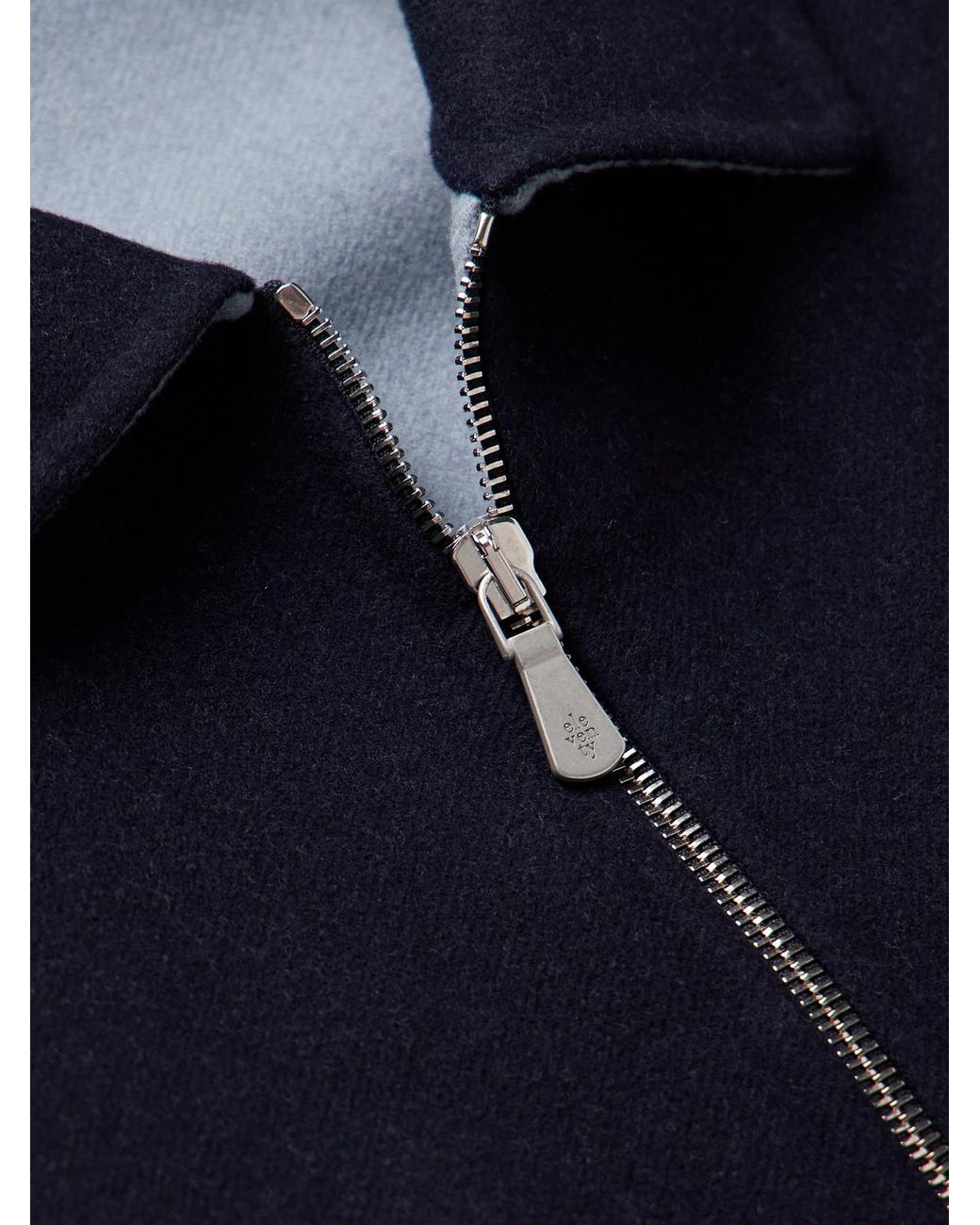Eleventy Blue Wool-Felt Bomber Jacket for men