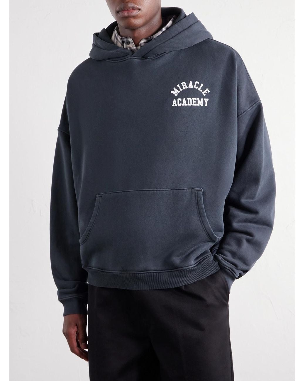 NAHMIAS Blue Miracle Academy Cotton-terry Hoodie for men