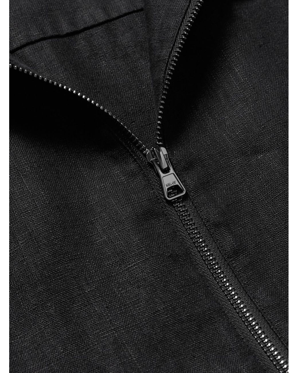 NN07 Black Alban 1454 Linen Blouson Jacket for men