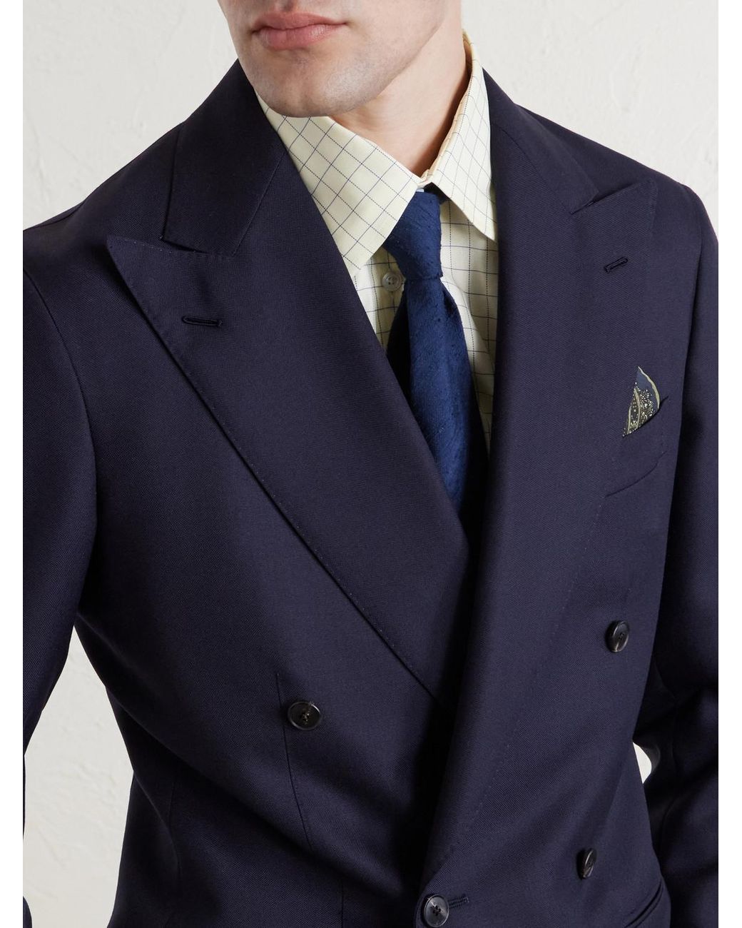 Rubinacci Blue 9Cm Silk Tie for men