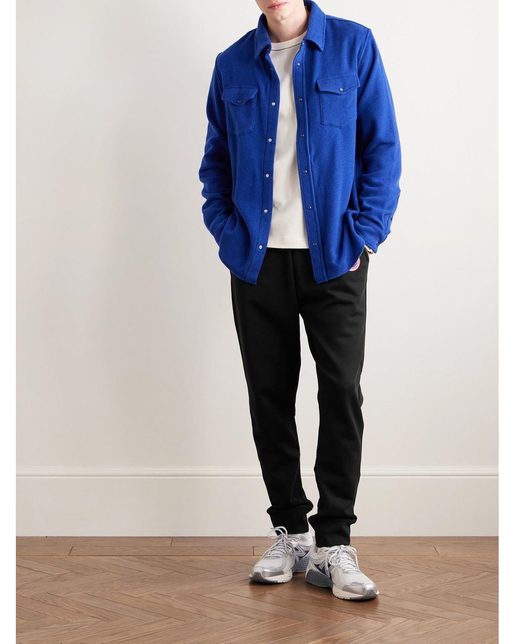 Canada Goose Black Huron Tapered Logo-Appliquéd Cotton-Jersey Sweatpants for men