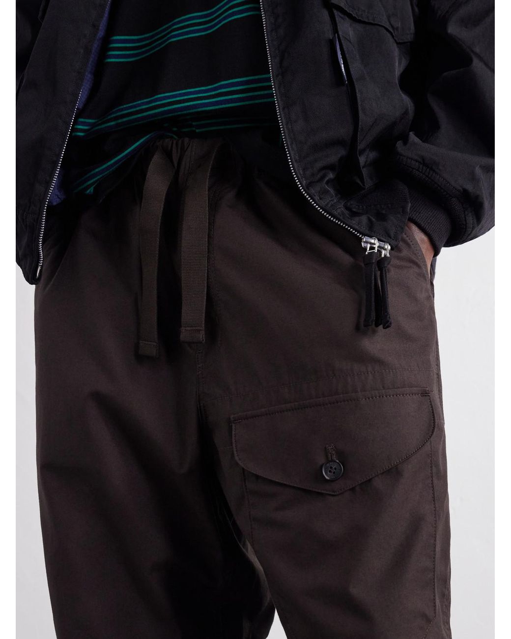Comme des Garçons Brown Wide-Leg Cotton Trousers for men