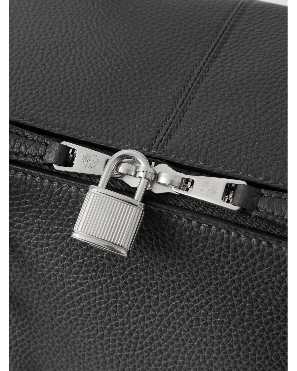 Dunhill Black Century Full-grain Leather Weekend Bag for men