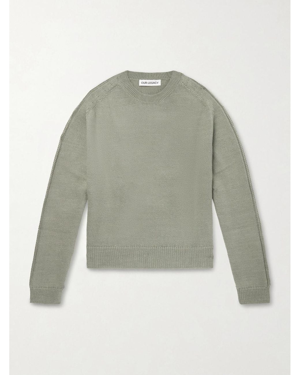 Our Legacy Green Knitted Cotton Sweater for men