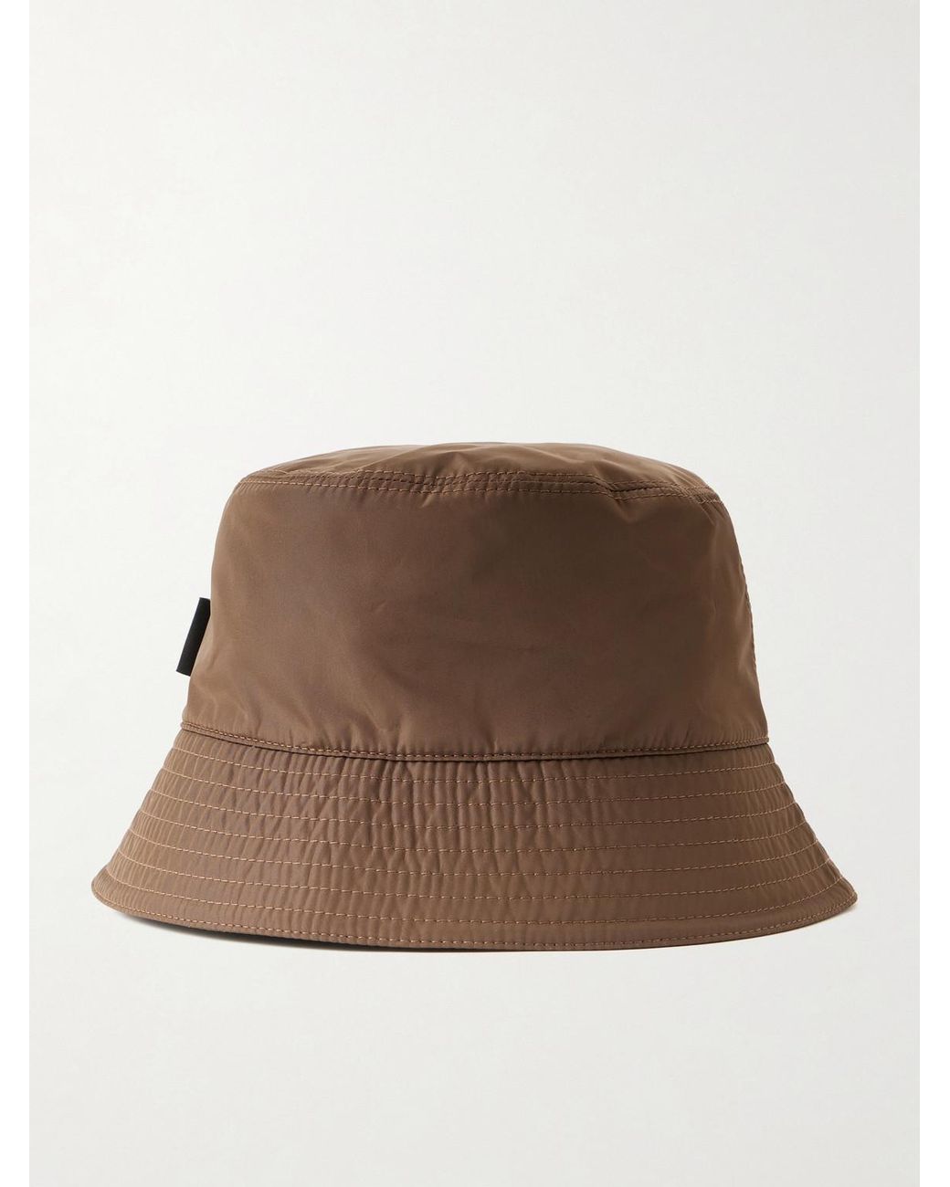 Saint Laurent Brown Recycled Shell Bucket Hat for men