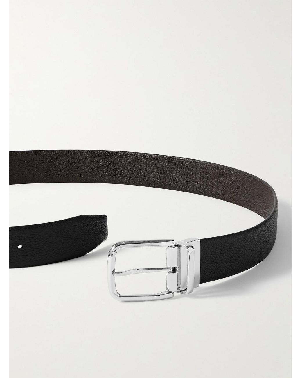 Andersons Black 3.5Cm Reversible Full-Grain Leather Belt for men