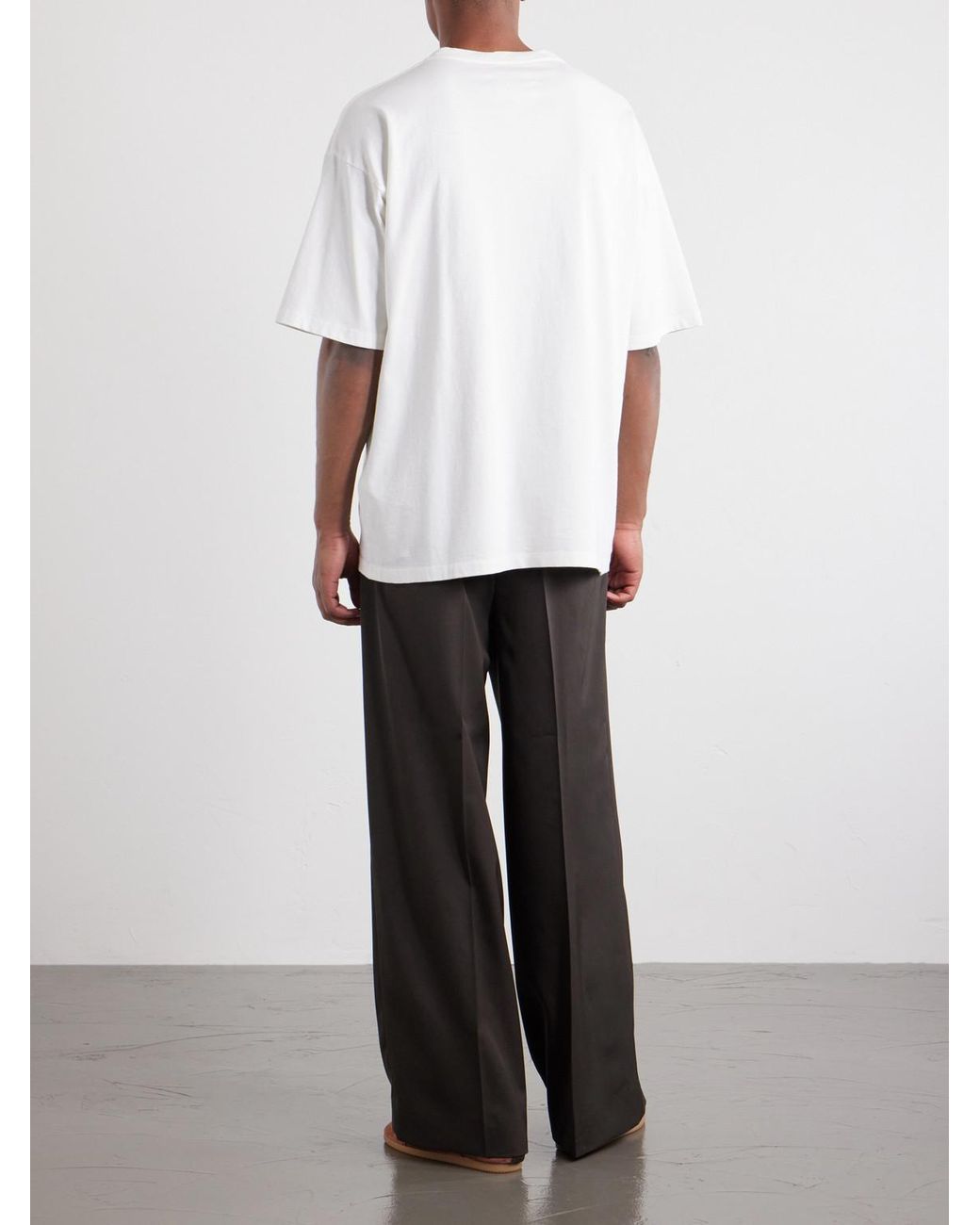 Maison Margiela White Layered Cotton-Jersey T-Shirt for men