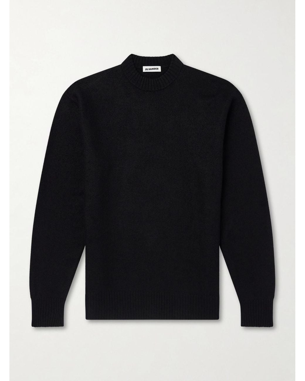 Jil Sander Blue Boiled Wool Sweater for men