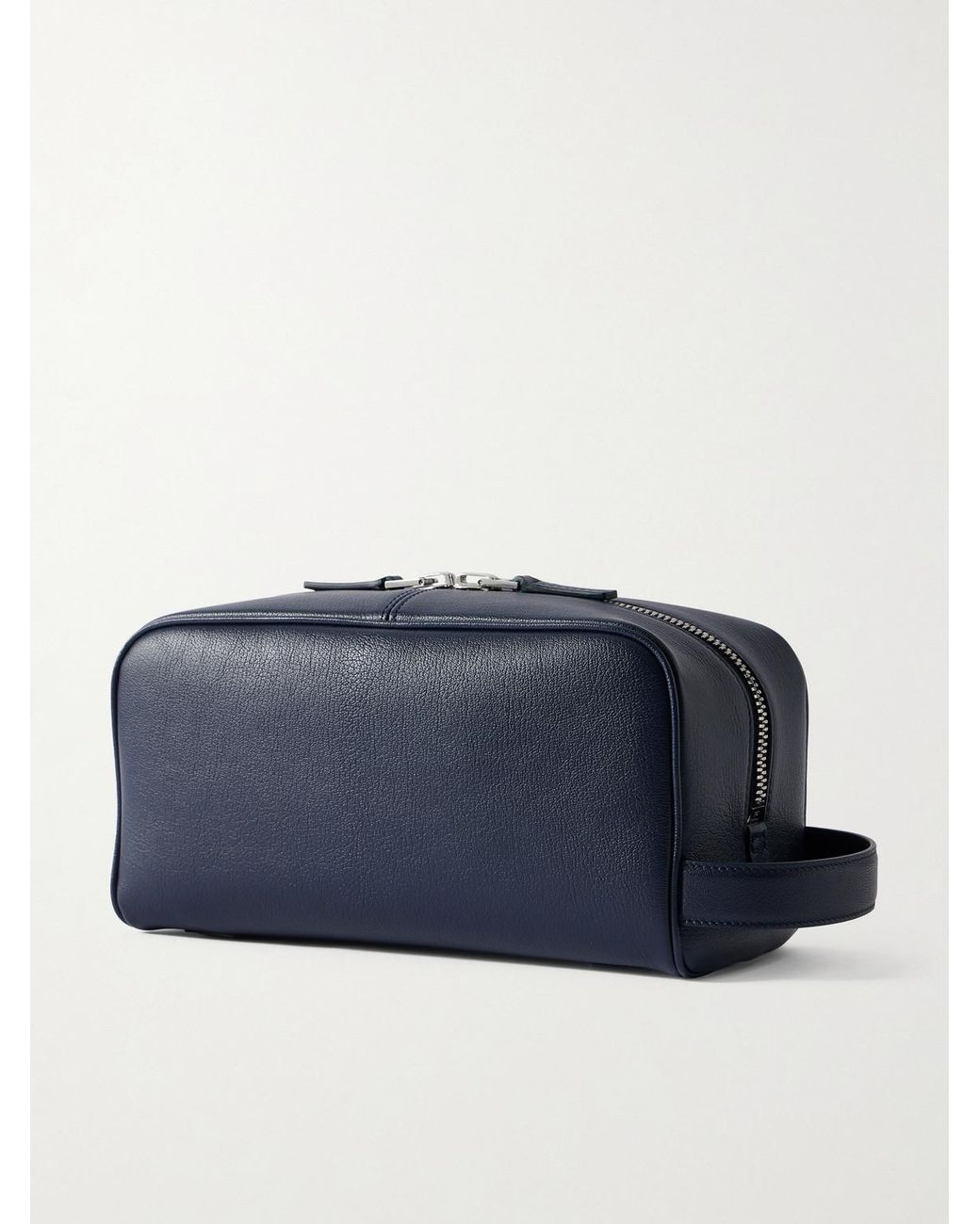 Tom Ford Blue Leather Wash Bag for men