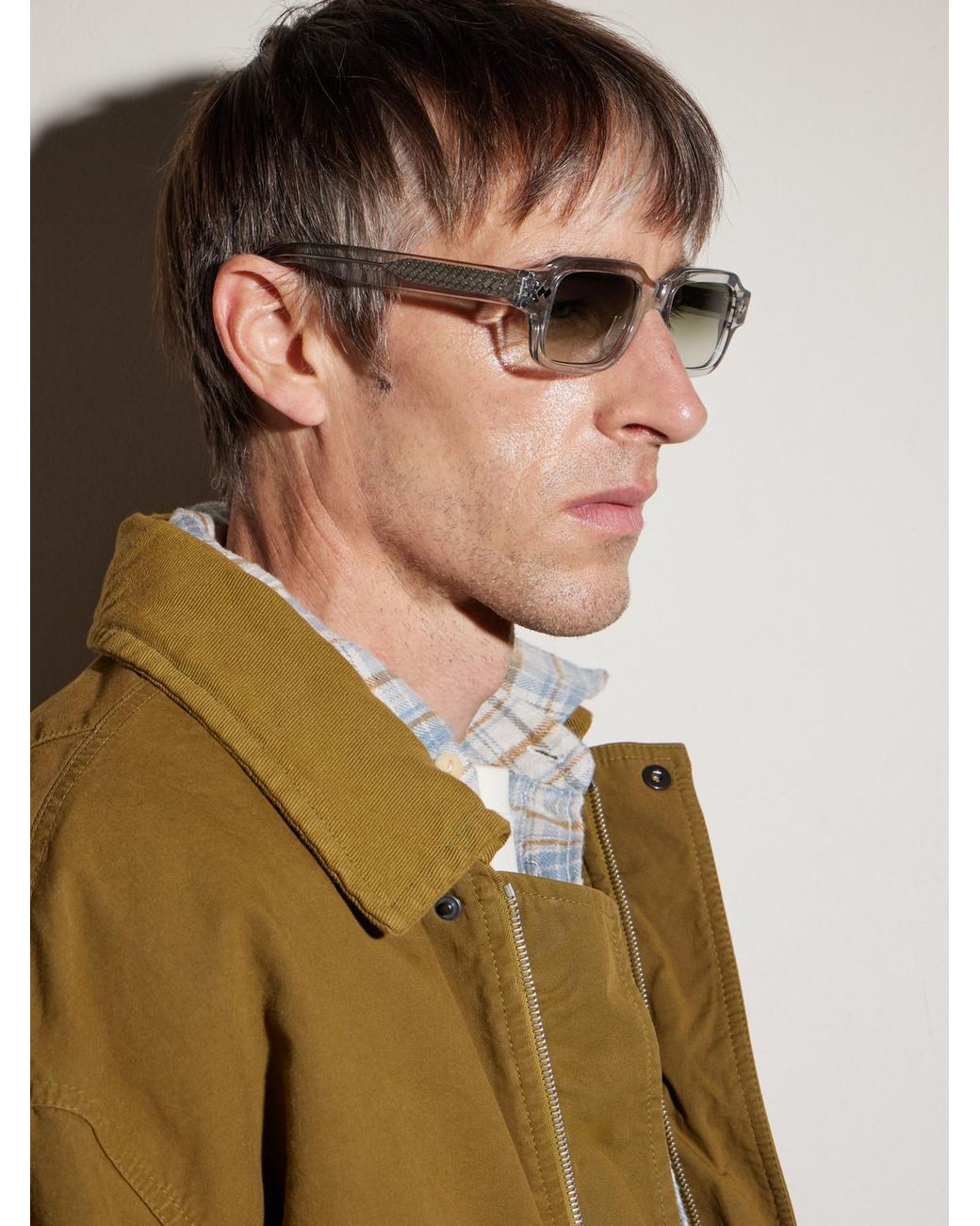 Bottega Veneta Natural Intrecciato Square-frame Recycled-acetate Sunglasses for men