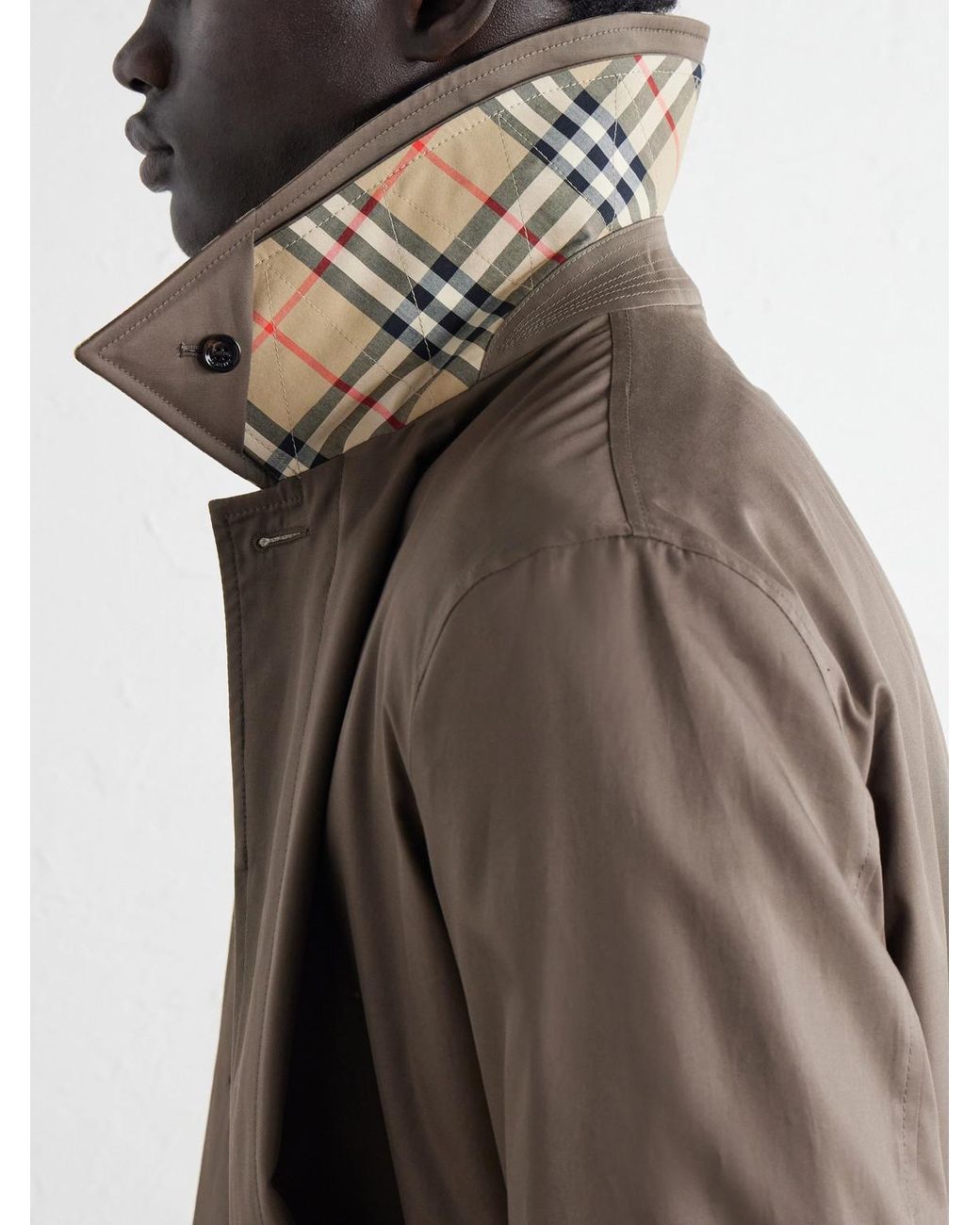 Burberry Brown Tottenham Checked Cotton-gabardine Trench Coat for men