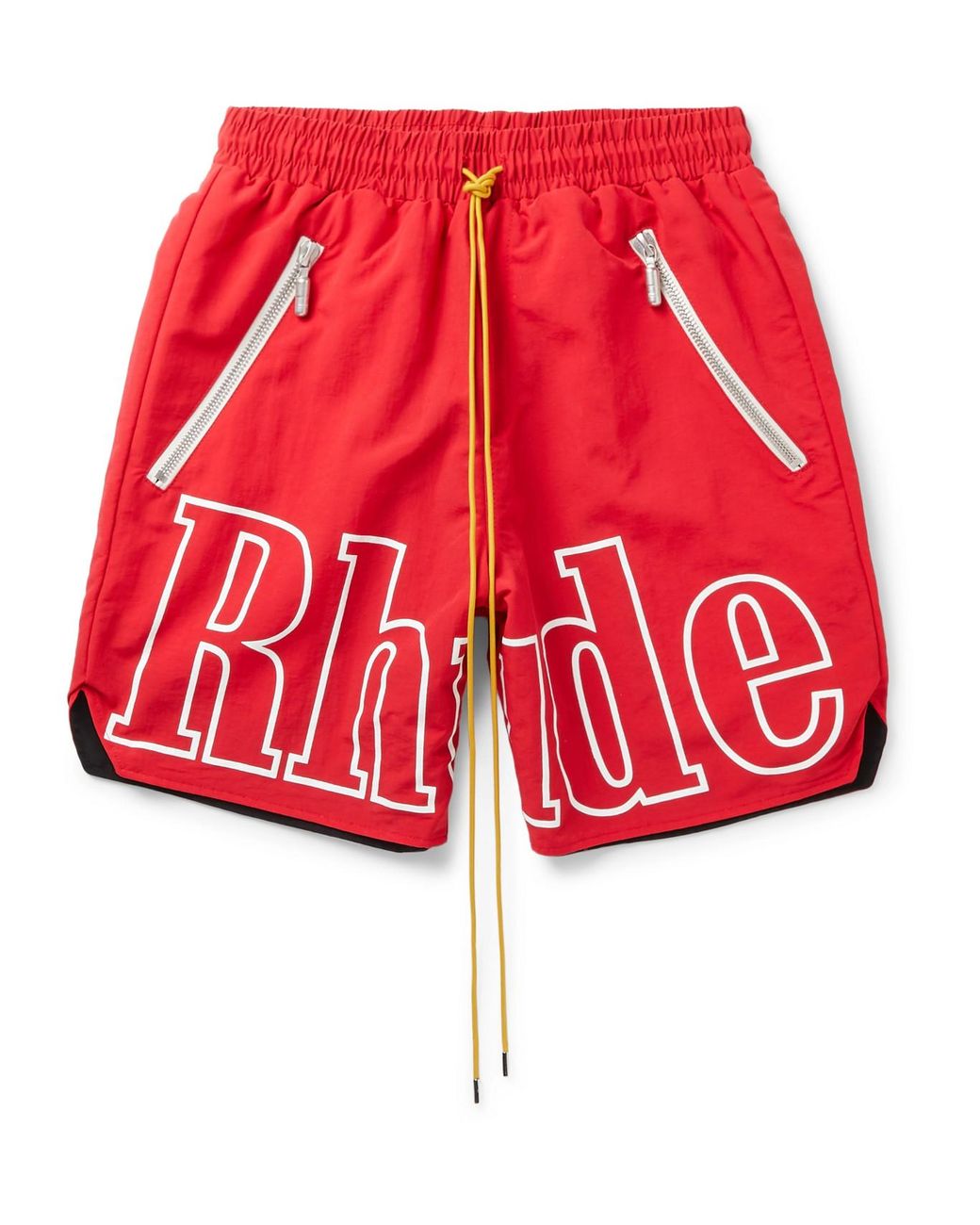 Rhude Logoprint Shell Drawstring Shorts in Red for Men Lyst
