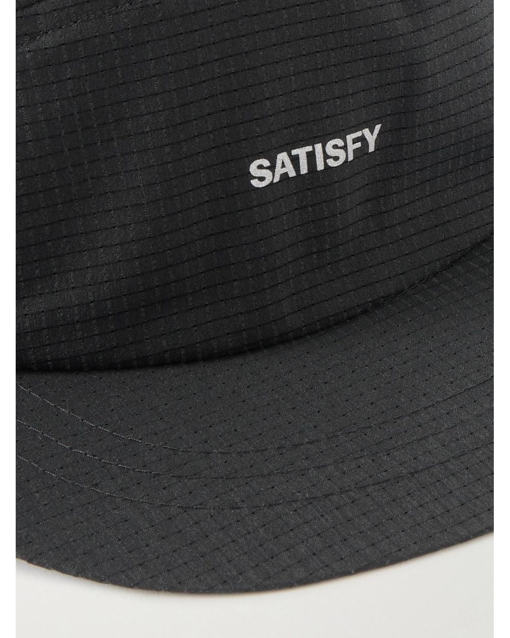 Satisfy Black Air Trail Logo-Print Rippy Cap for men