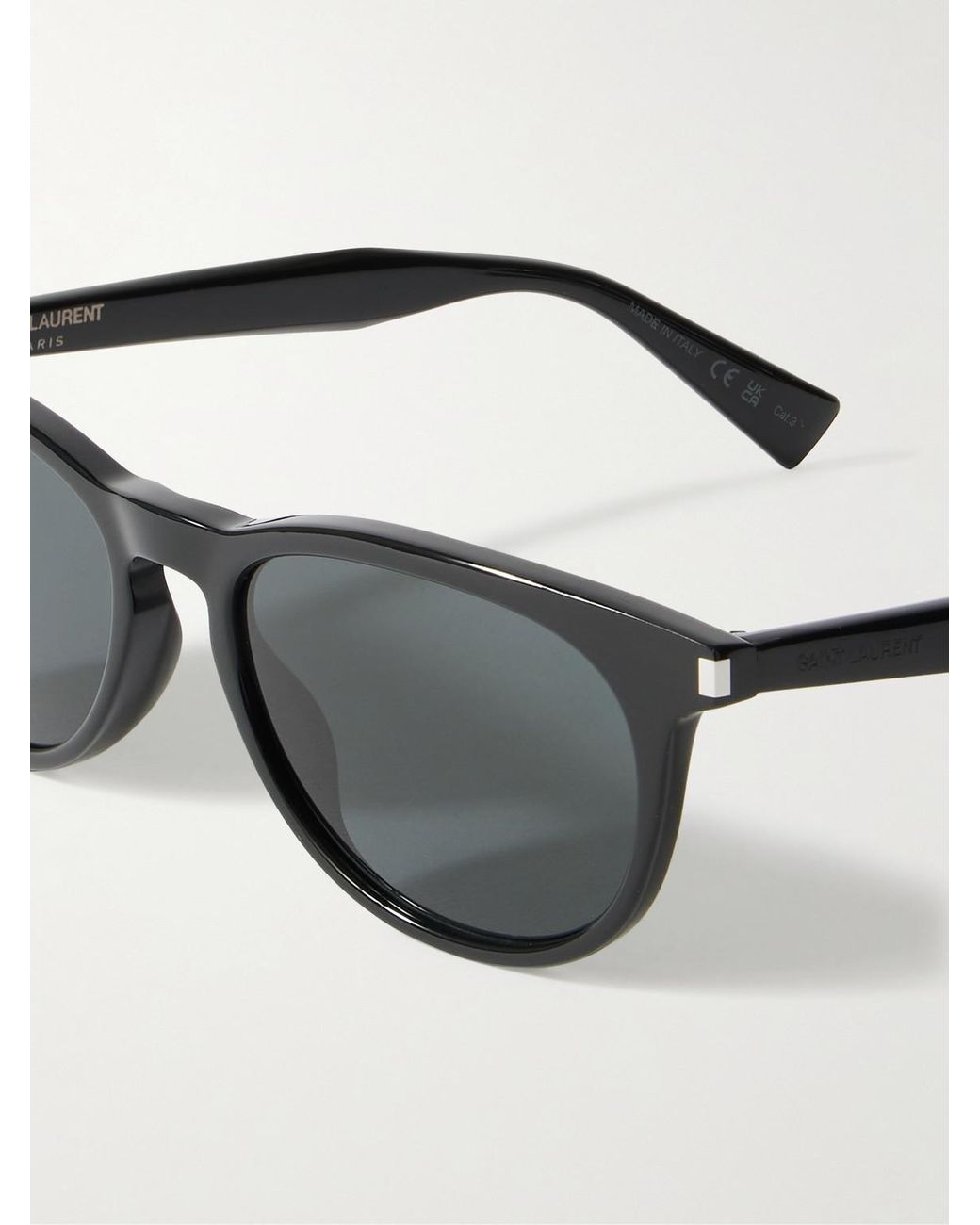 Saint Laurent Black Round-Frame Recycled-Acetate Sunglasses for men