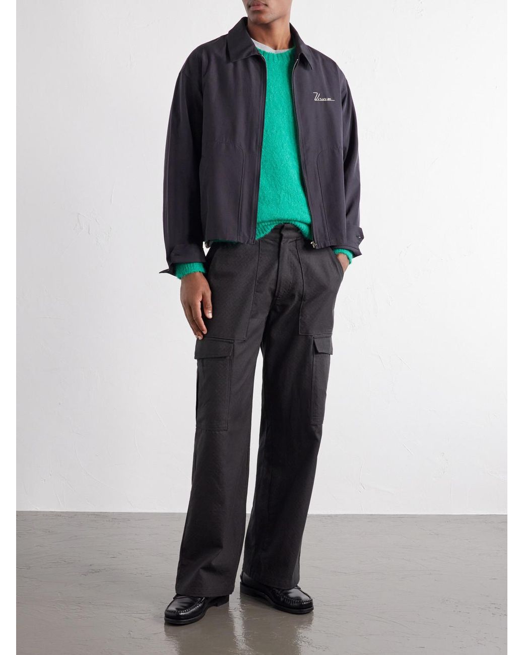 Visvim Black Somer Swing Printed Silk And Wool-Blend Jacket for men