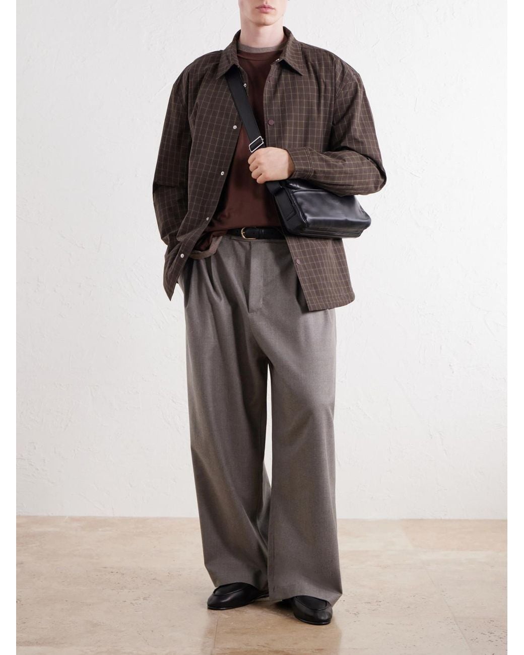 A Kind Of Guise Brown Olkay Padded Checked Cotton-Twill Overshirt for men