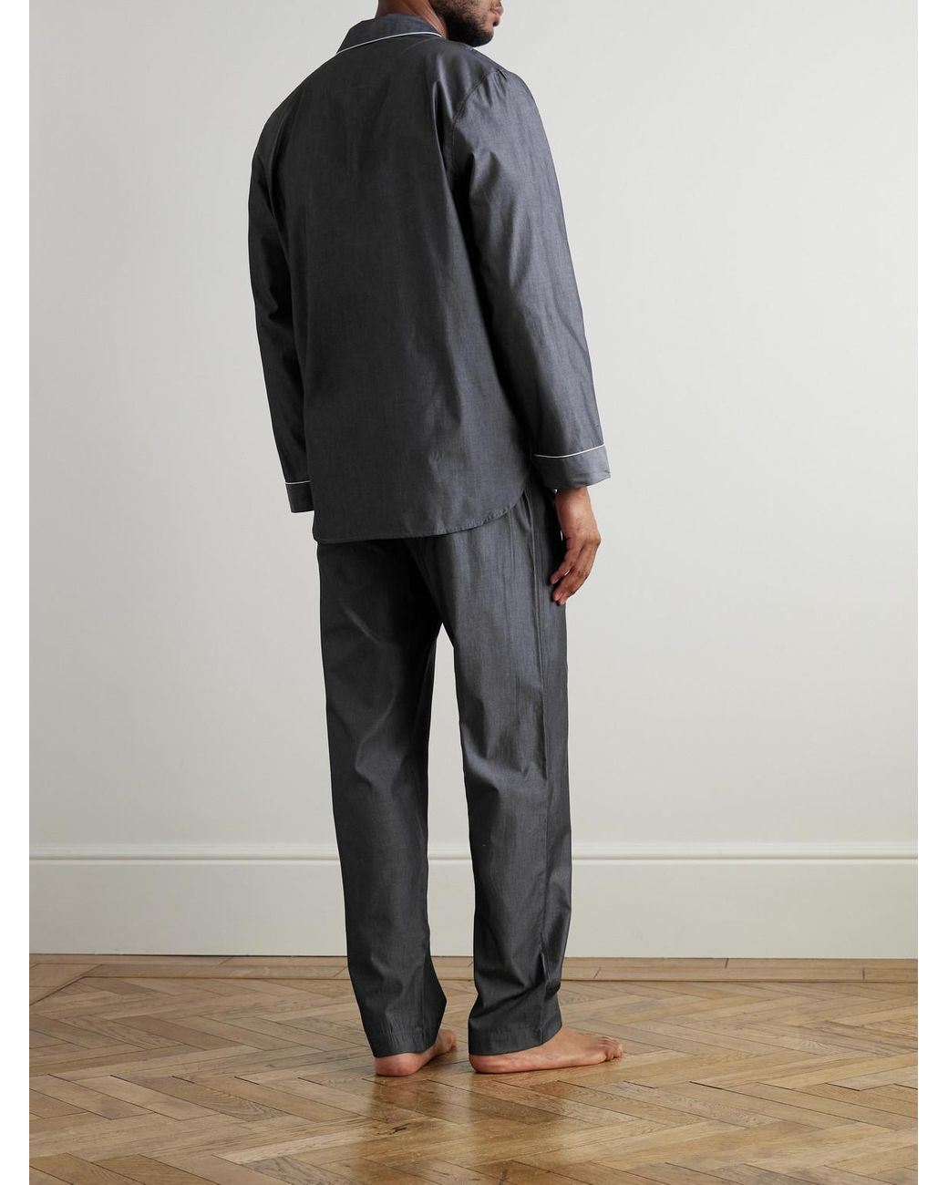 Zimmerli of Switzerland Gray Cotton Pyjama Set for men