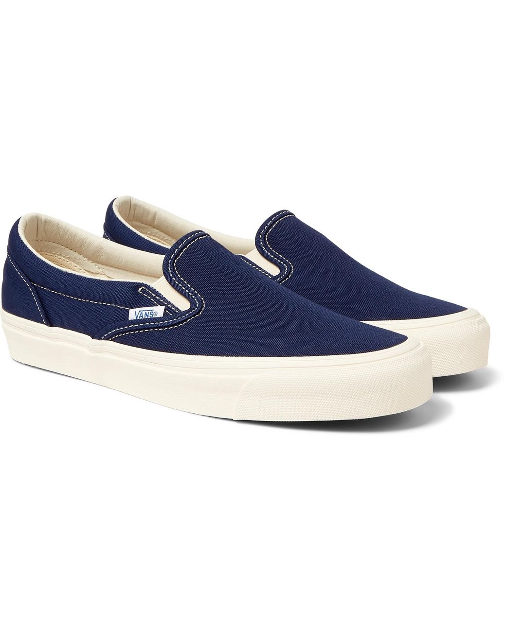 Vans Og Classic Lx Canvas Slip-on Sneakers in Blue for Men | Lyst