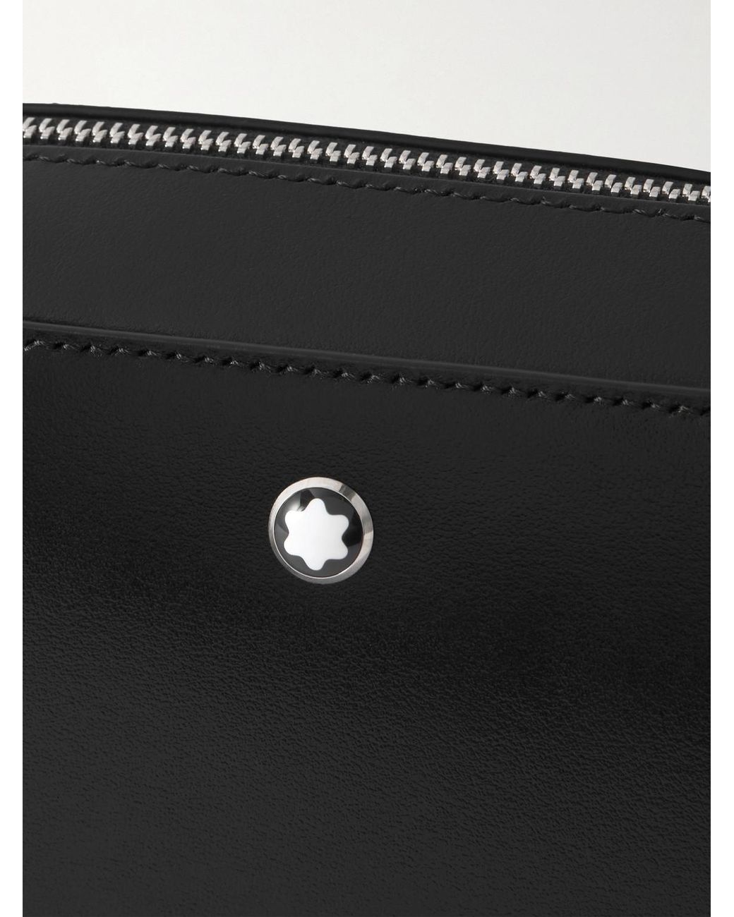 Montblanc Black Meisterstück Leather Wash Bag for men