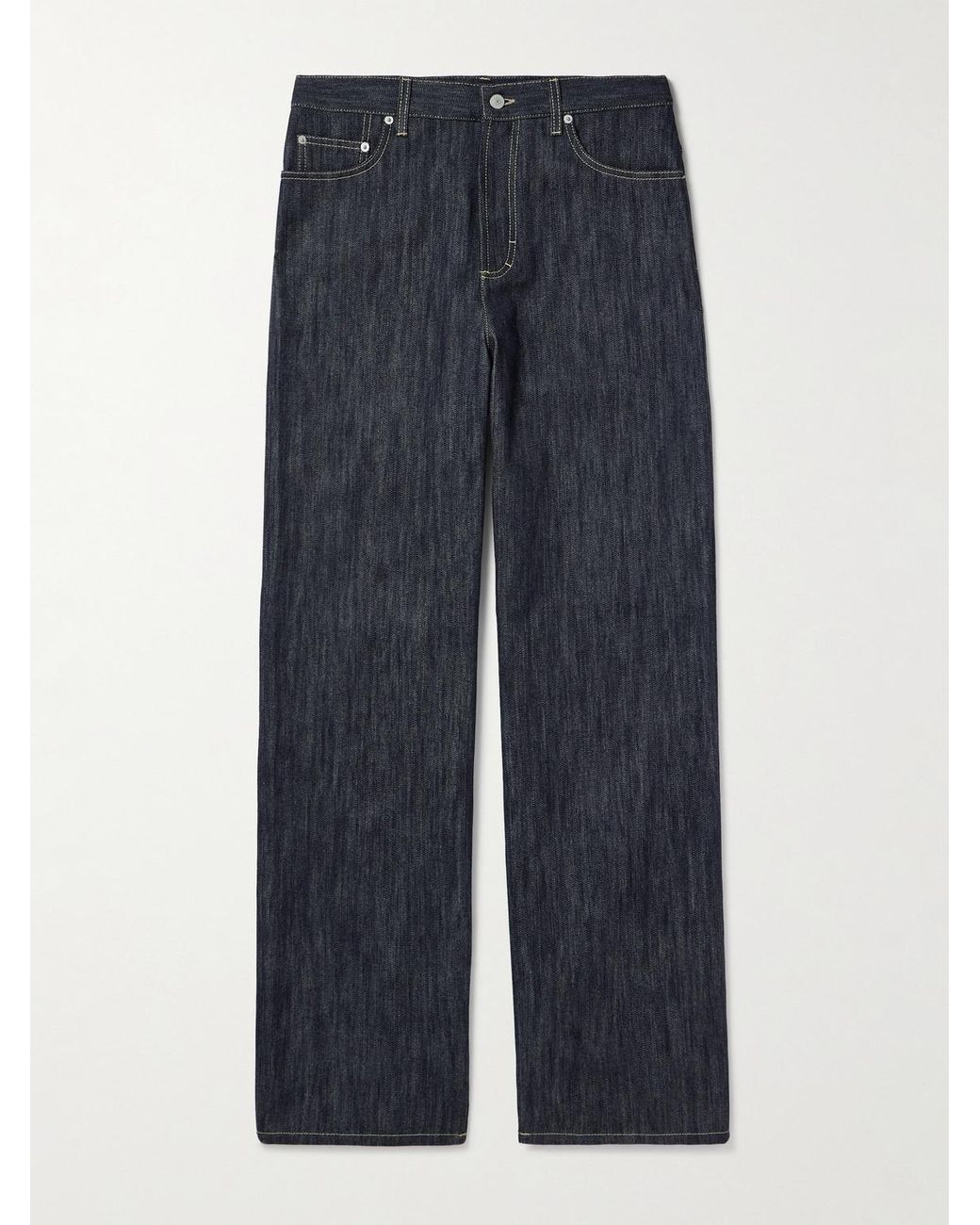 Gucci Wide-leg Logo-jacquard Jeans in Blue for Men | Lyst UK
