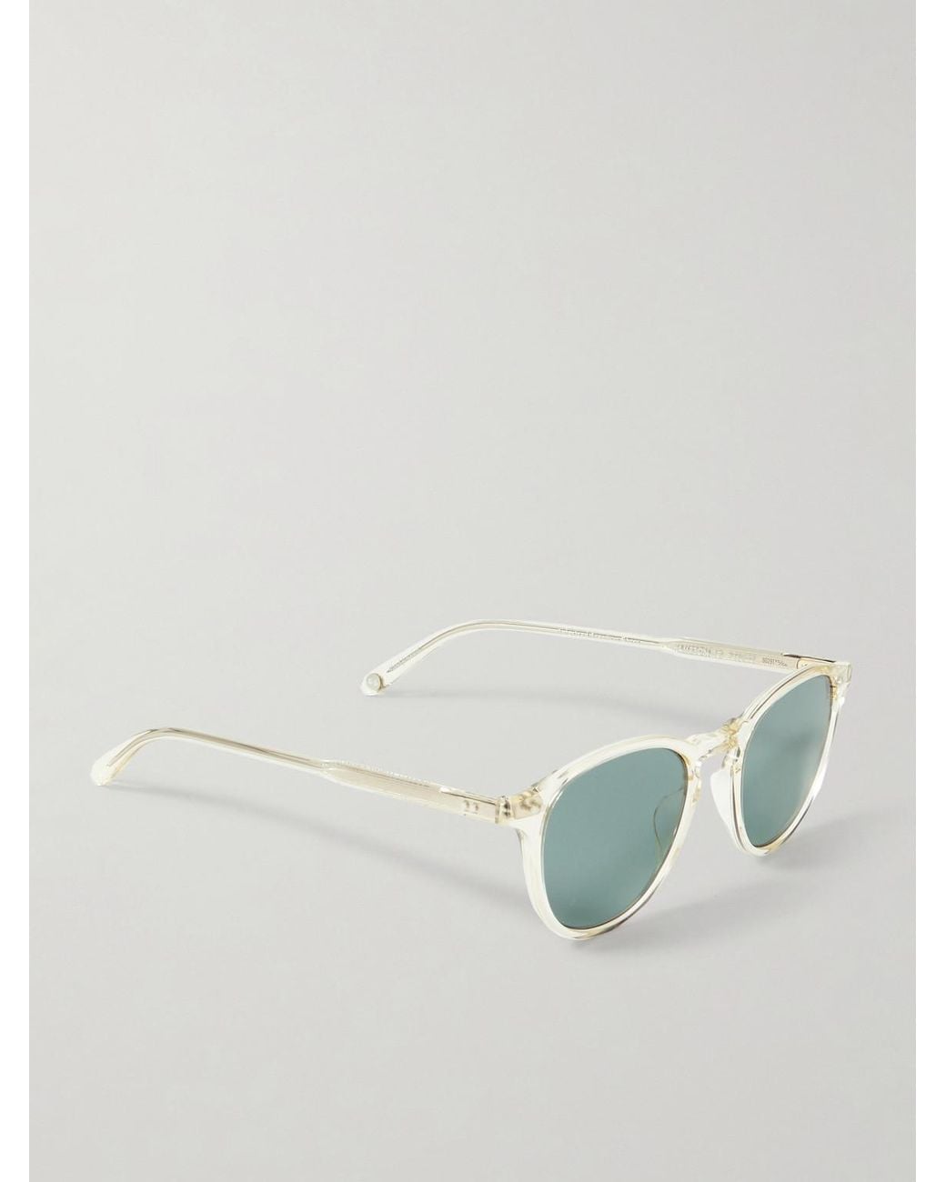 Garrett Leight Green Hampton Round-Frame Acetate Polarised Sunglasses for men