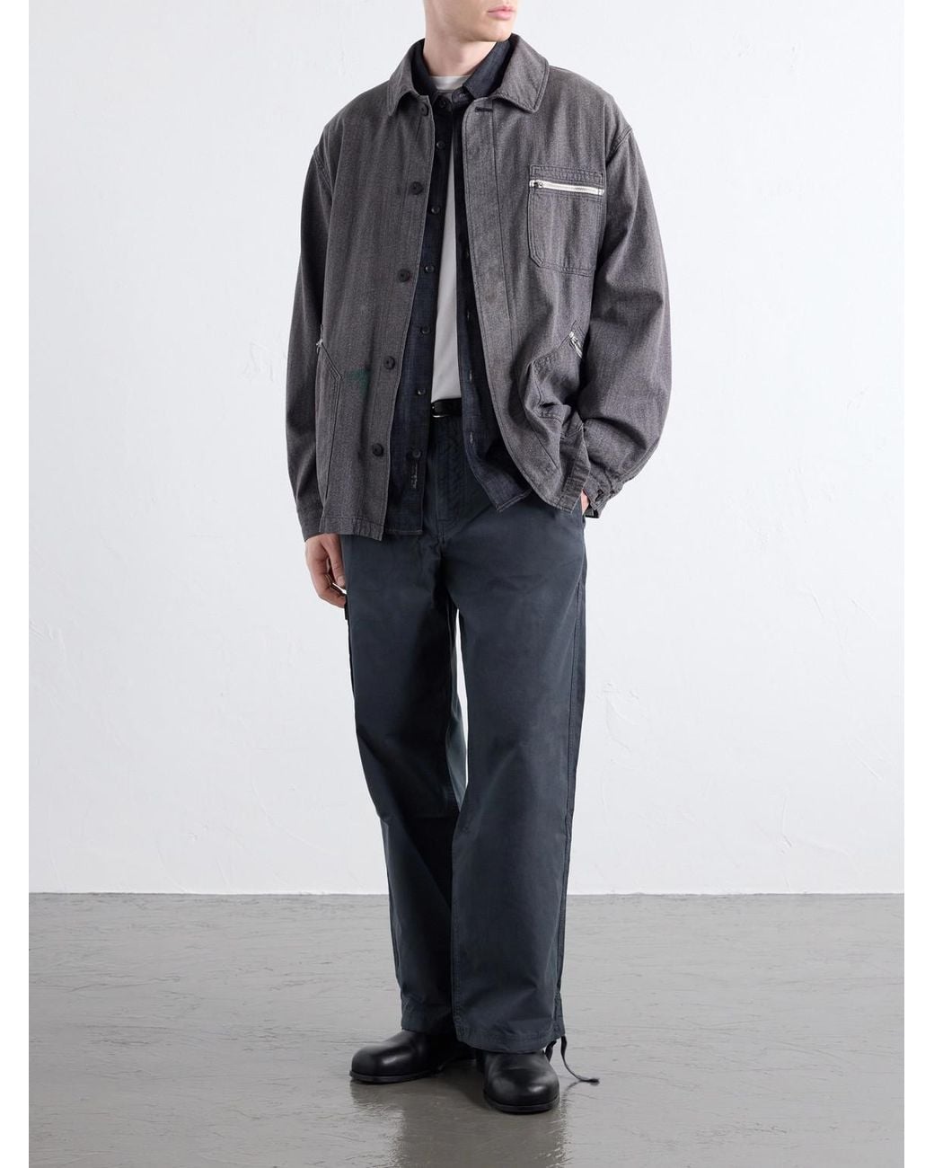 Visvim Gray Eclair Denim Jacket for men