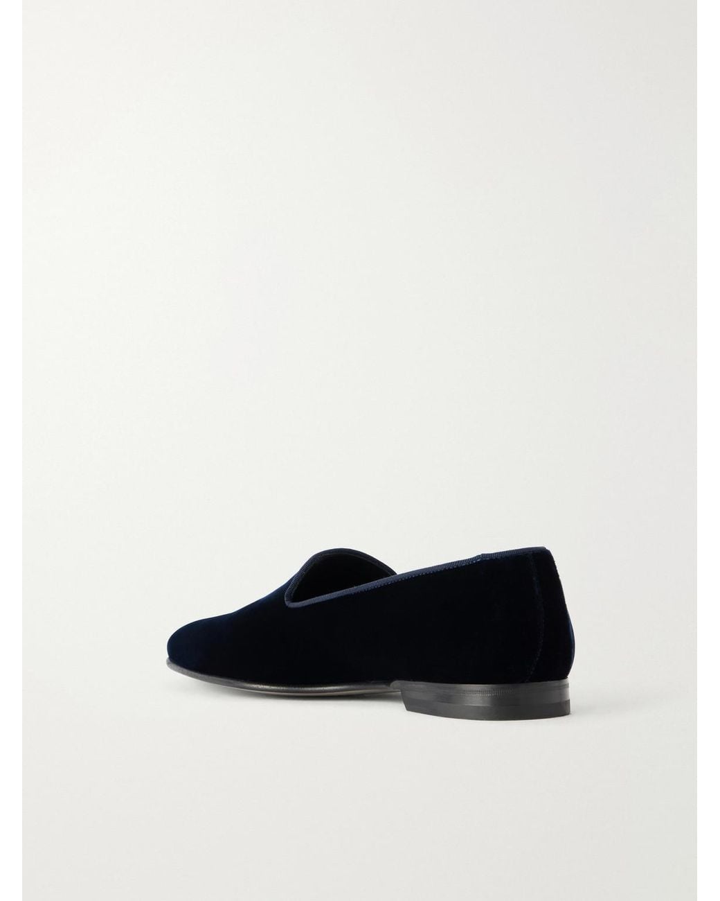 Manolo Blahnik Black Mario Velvet Loafers for men