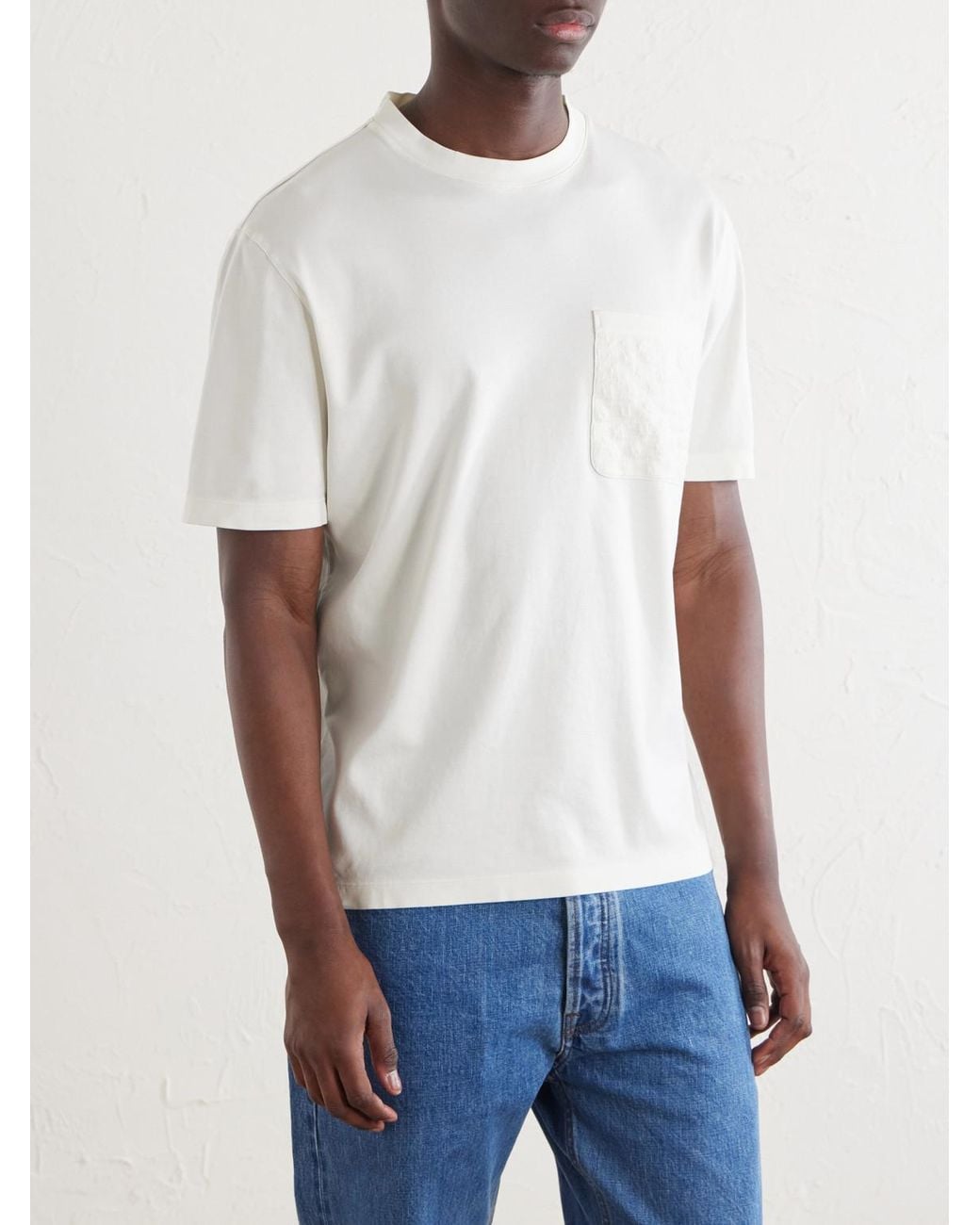 Canali White Cotton-Jersey T-Shirt for men