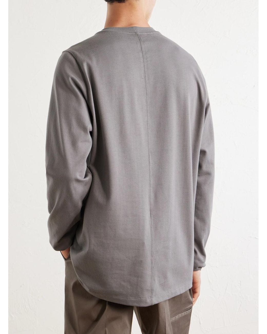 Rick Owens Gray Cotton-Jersey Shirt for men