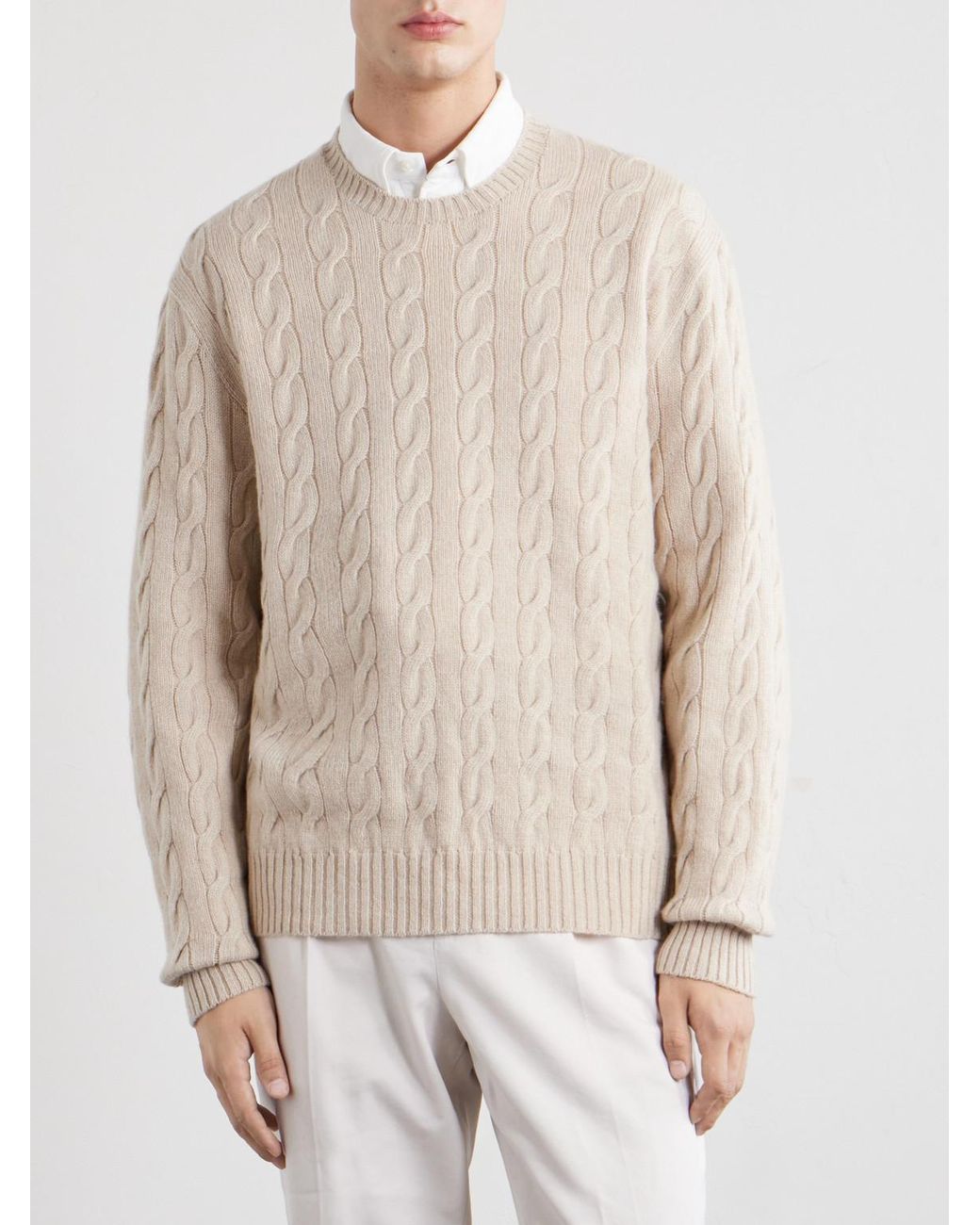 Ralph Lauren Natural Cashmere Cable-knit Sweater for men