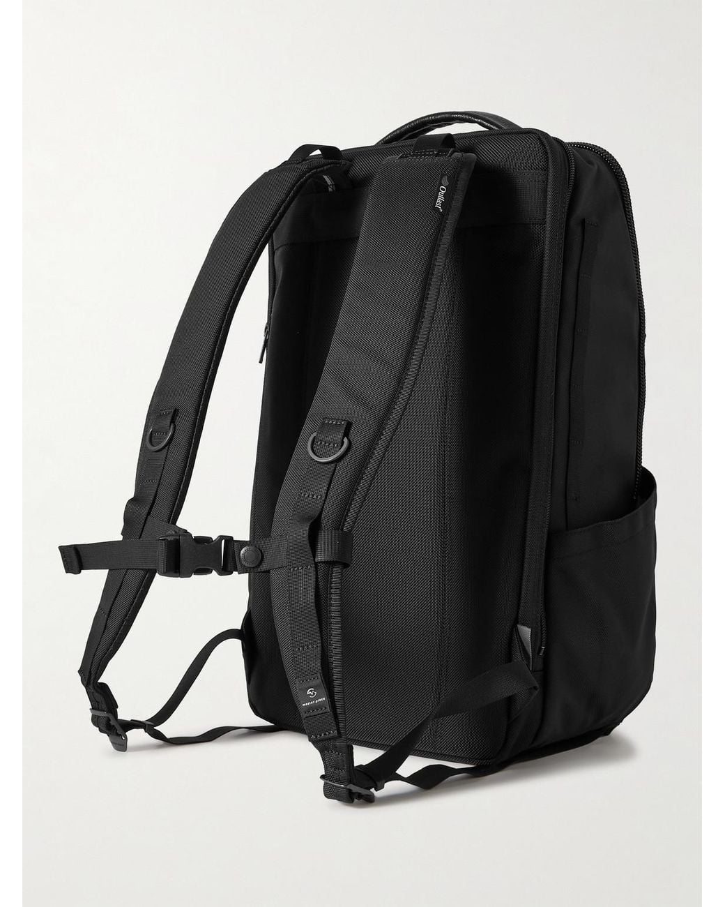 Master Piece Black Rise Ver.2 Leather-Trimmed Mastertex-09 Backpack for men