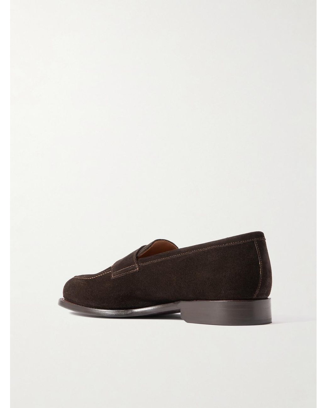 Morjas Brown Suede Penny Loafers for men