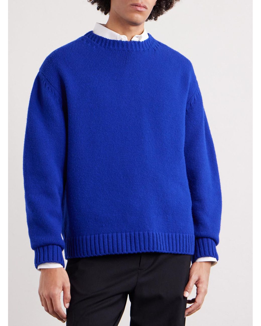 Tom Ford Blue Wool And Cashmere-Blend Sweater for men