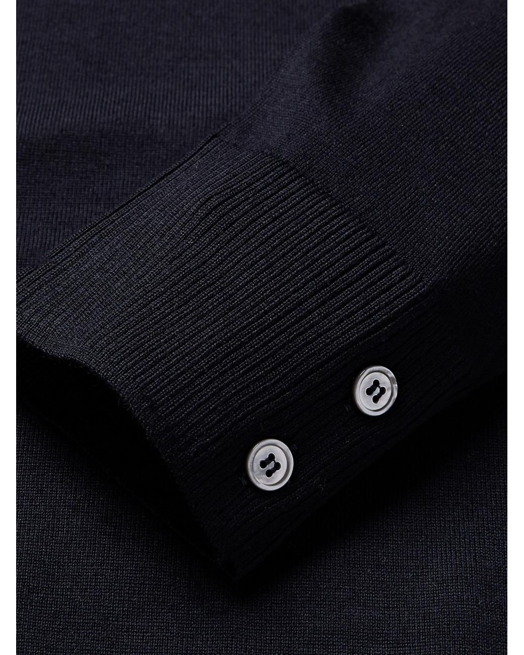 Thom Browne Blue Striped Merino Wool Sweater for men