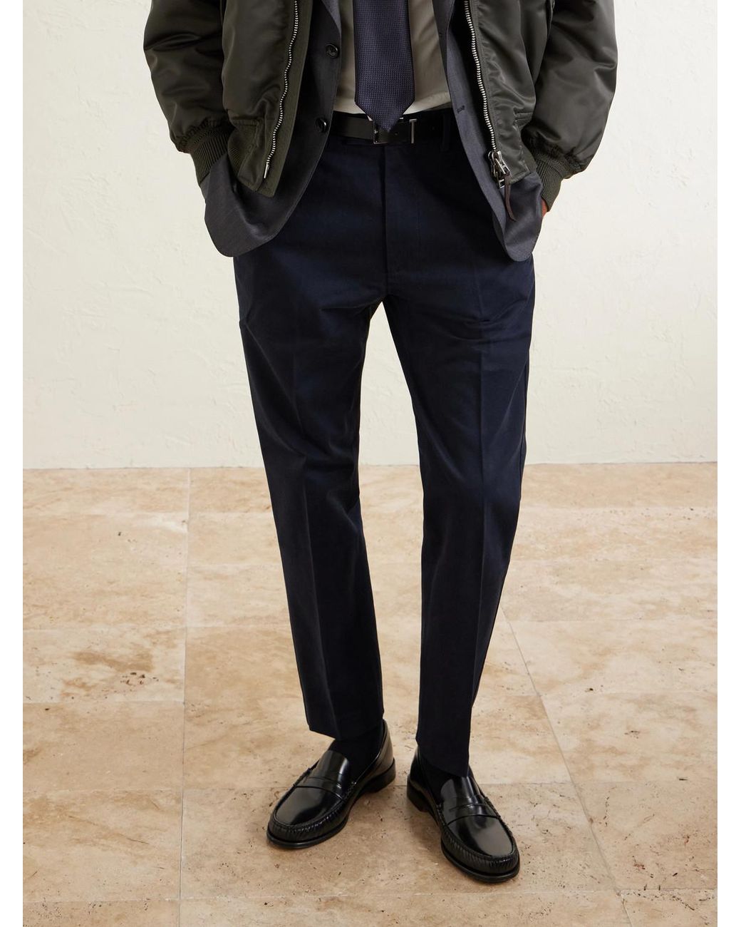 Tom Ford Black Polished-Leather Loafers for men