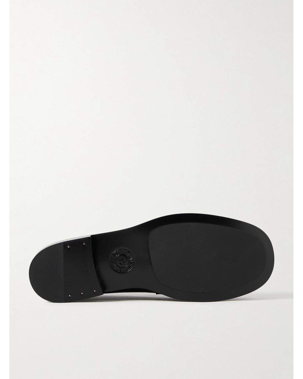 Dries Van Noten Black Leather Loafers for men