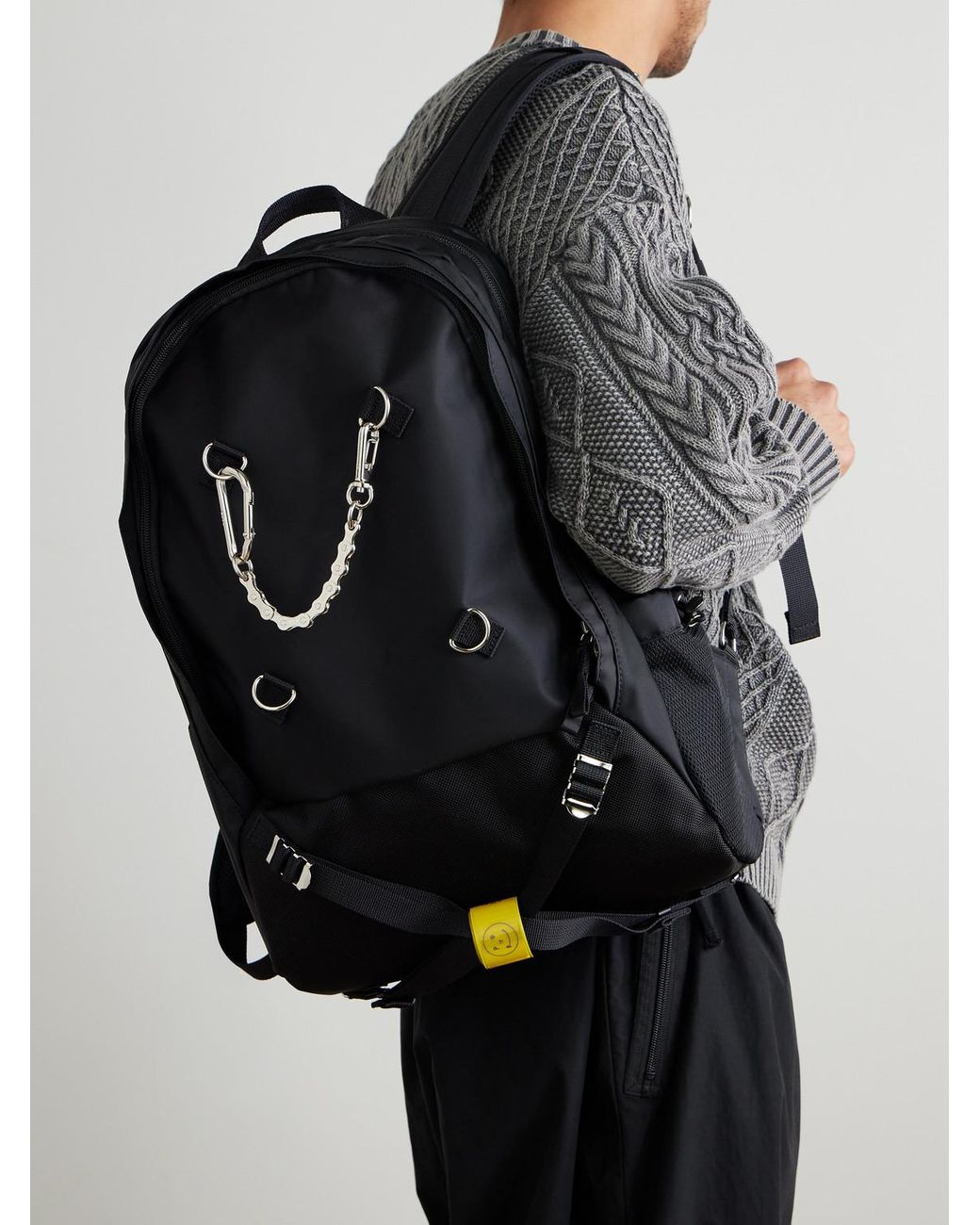 Porter-Yoshida and Co Black Ride Webbing-Trimmed Nylon Backpack for men