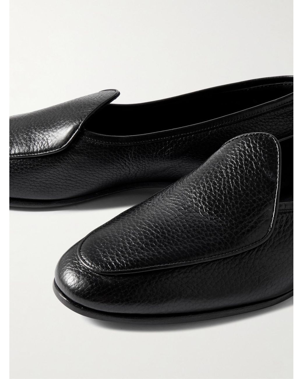 Morjas Black The Belgian Deerskin Loafers for men