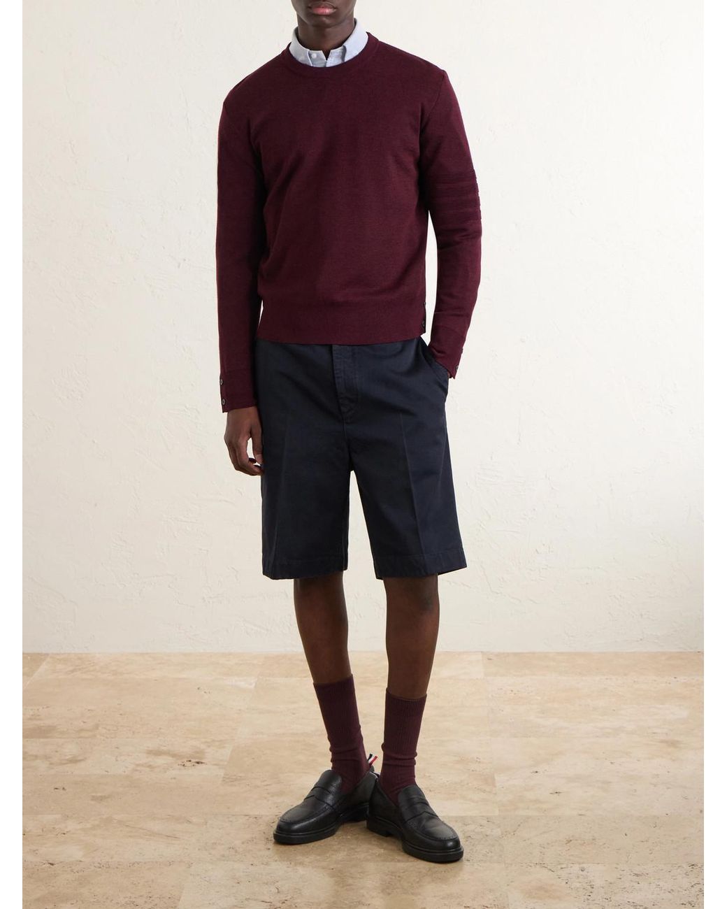 Thom Browne Red Milano Stitch Wool for men