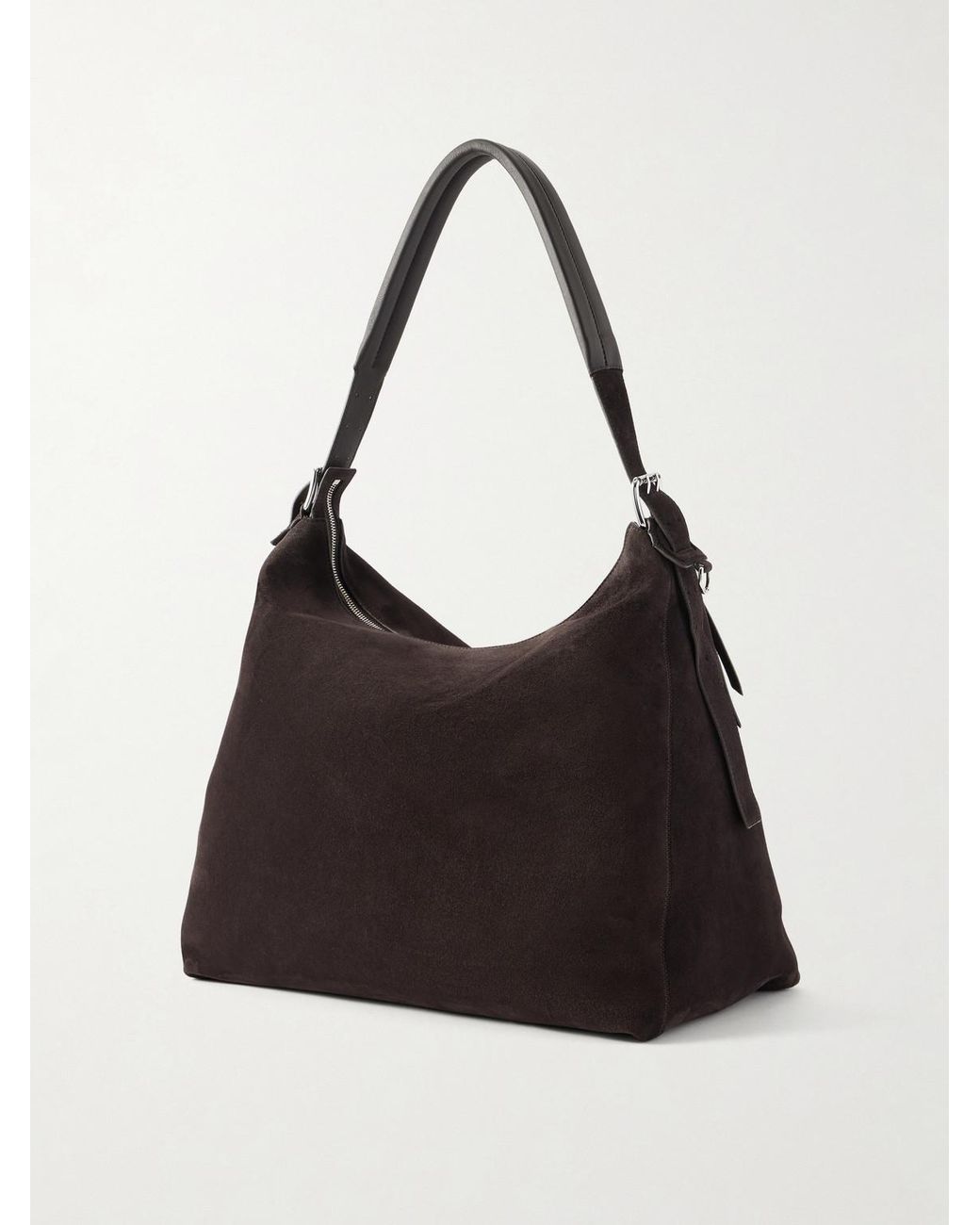 Lemaire Black Suede Messenger Bag for men