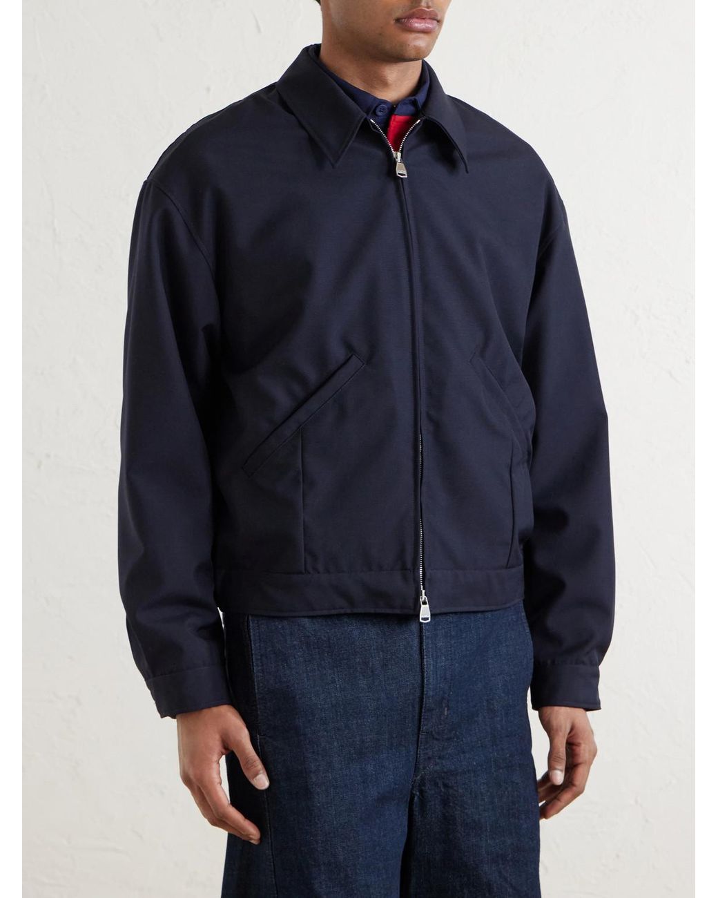 Valstar Blue Stan Wool Bomber Jacket for men