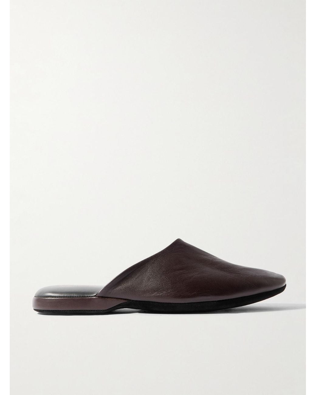 Charvet White Nappa Leather Slippers for men