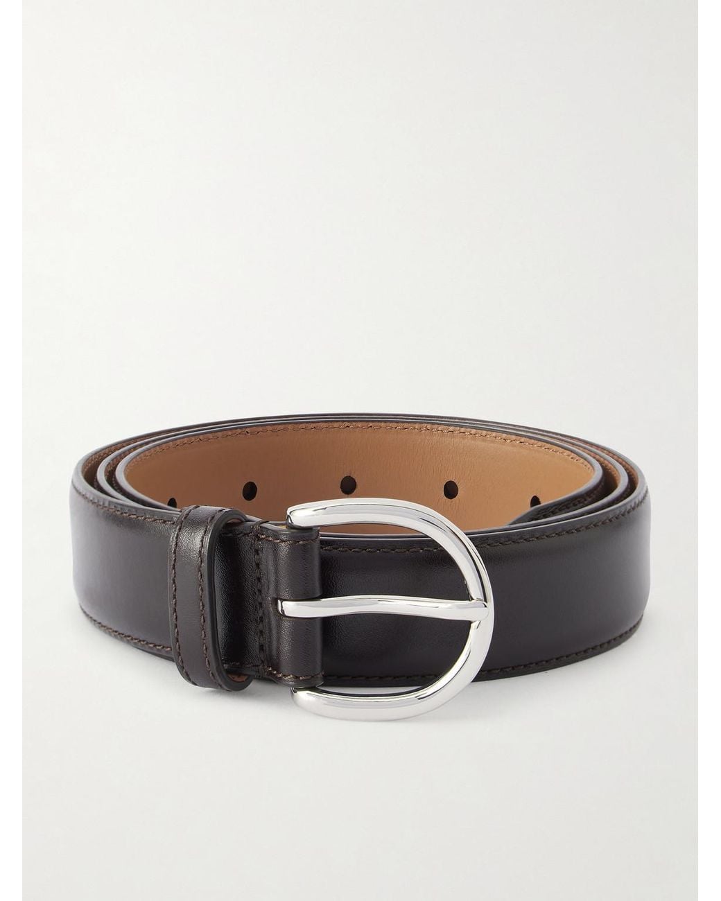 3Cm Leather Belt di Morjas in Brown da Uomo
