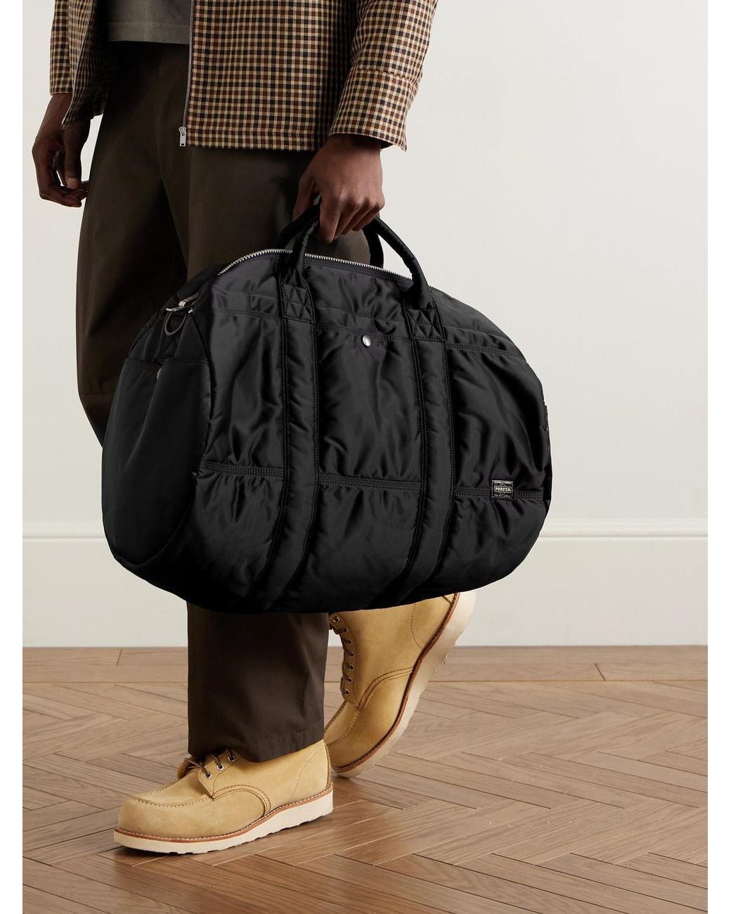 Porter-Yoshida and Co Black Tanker Drum Nylon-twill Weekend Bag for men