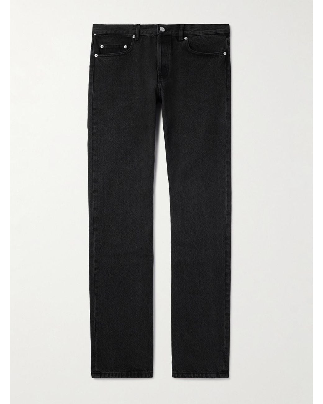 A.P.C. Black New Standard Slim-Fit Straight-Leg Jeans for men