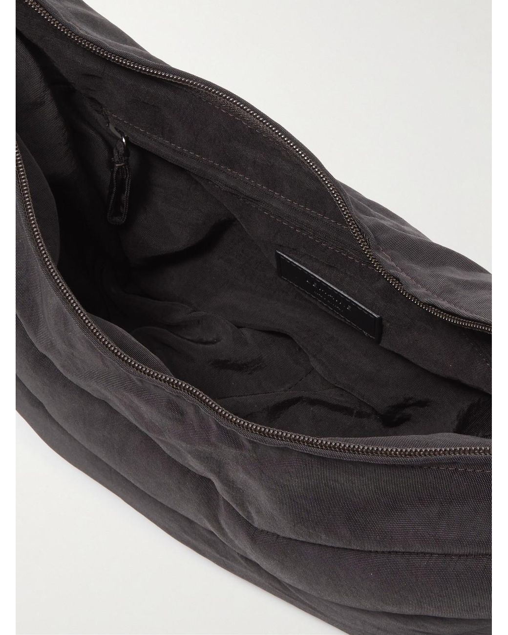 Lemaire Black Soft Game Small Nylon-Canvas Messenger Bag for men