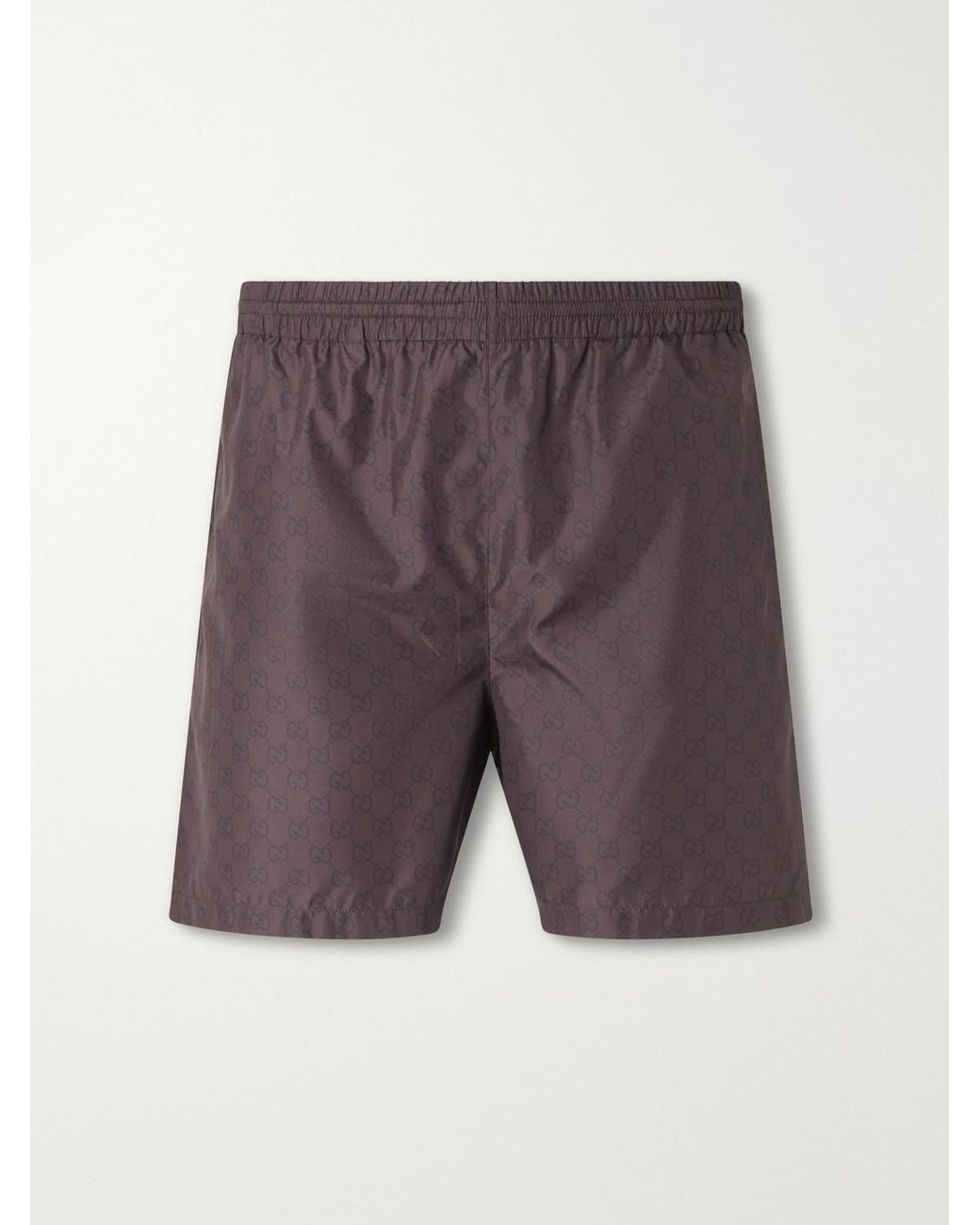 Gucci Purple Straight-Leg Gg Supreme Shell Swim Shorts for men