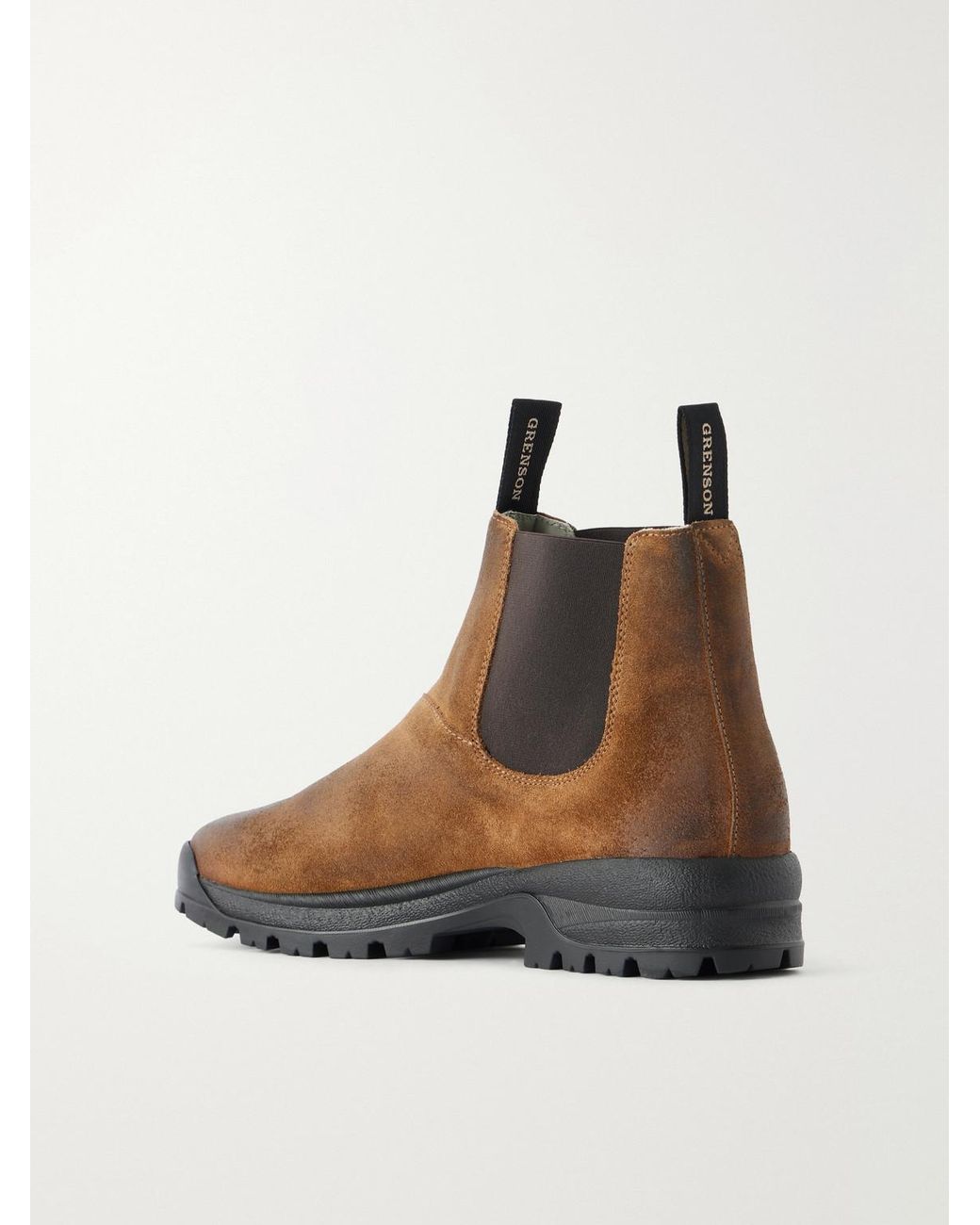 GRENSON Brown Sneaker 94 Vegetable-Tanned Leather Chelsea Boots for men
